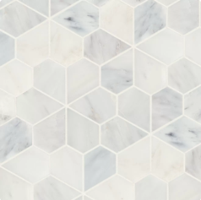 Oriental White Mosaic 9 - marble tile